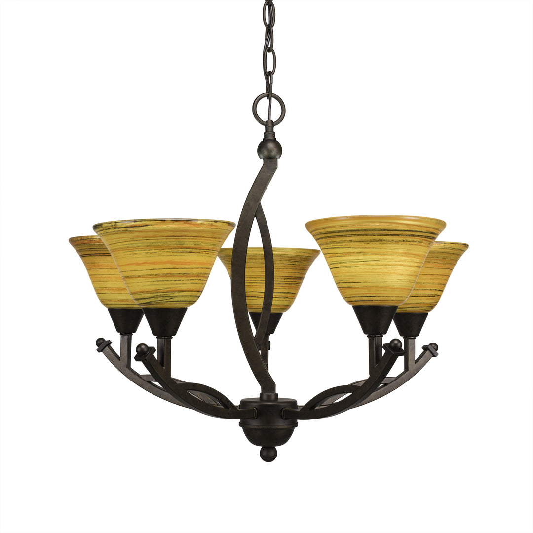 Toltec Bow 275-brz-454 Chandelier Light - Bronze