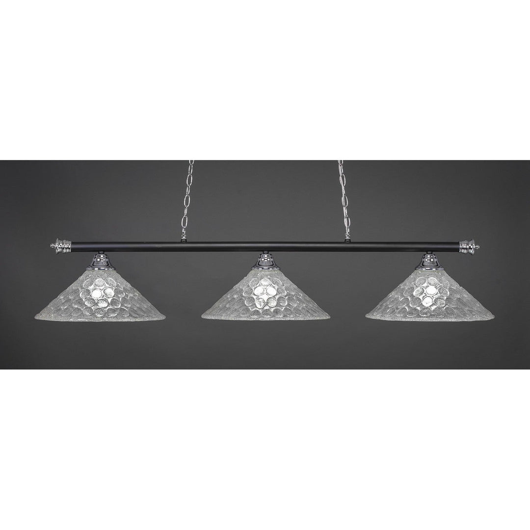 Toltec Oxford 373-chmb-411 Pendant Light - Chrome & Matte Black
