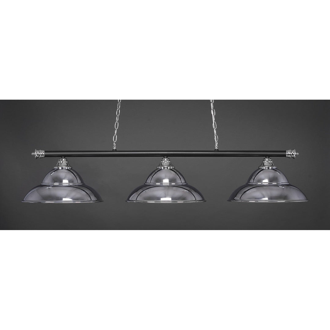 Toltec Oxford 373-chmb-429-ch Pendant Light - Chrome & Matte Black