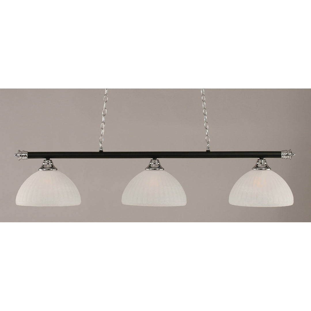 Toltec Oxford 373-chmb-5231 Pendant Light - Chrome/Matte Black