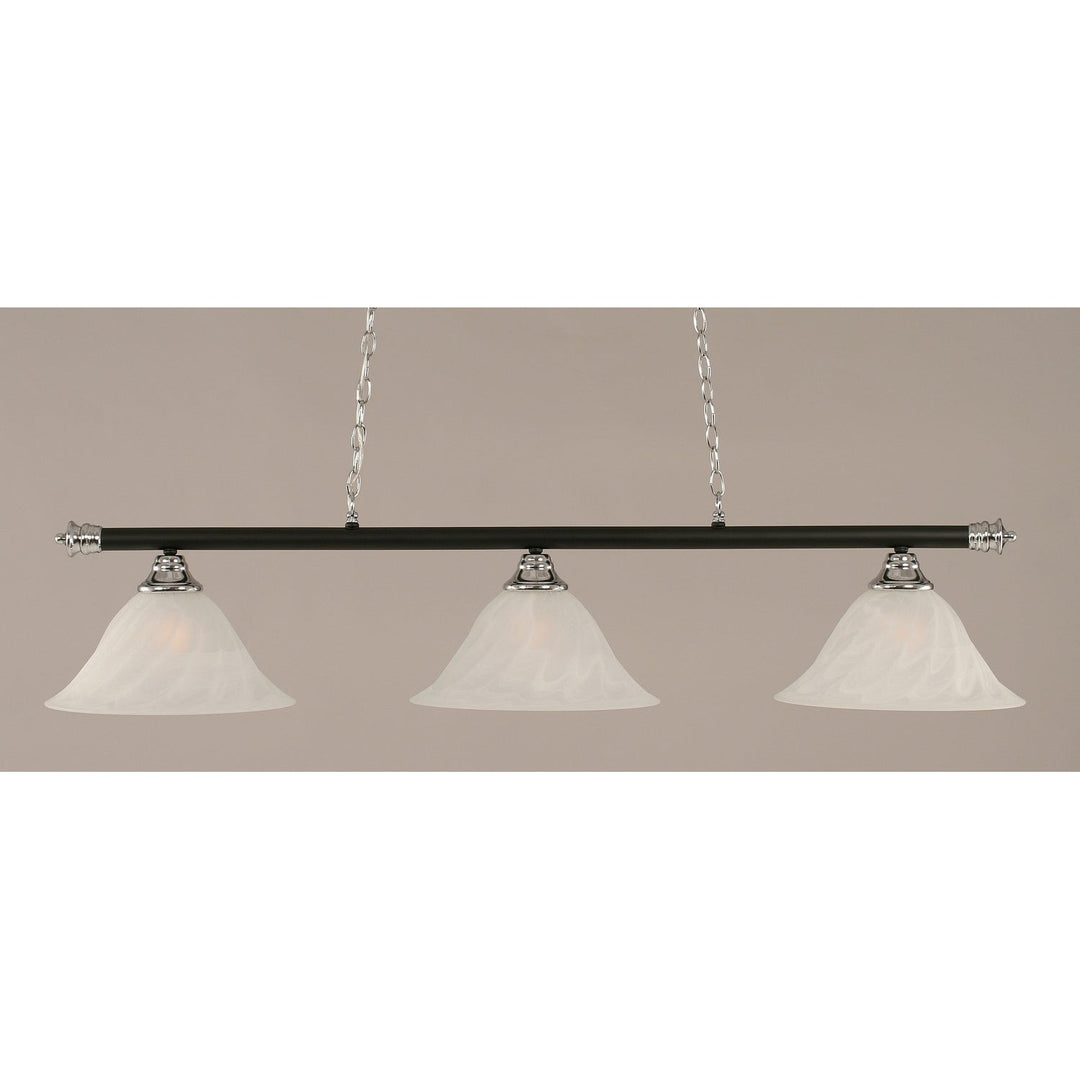 Toltec Oxford 373-chmb-5731 Pendant Light - Chrome/Matte Black
