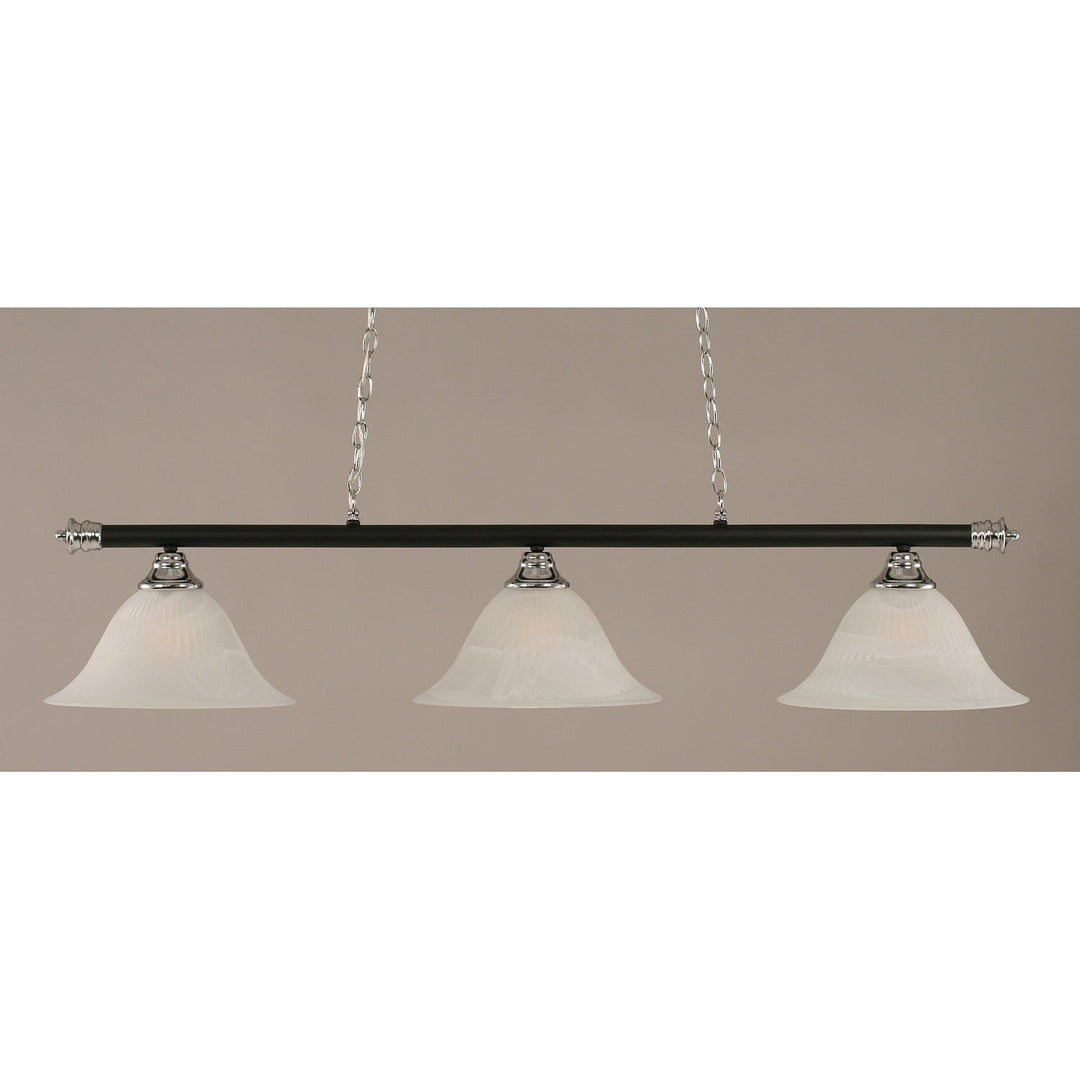 Toltec Oxford 373-chmb-5831 Pendant Light - Chrome/Matte Black