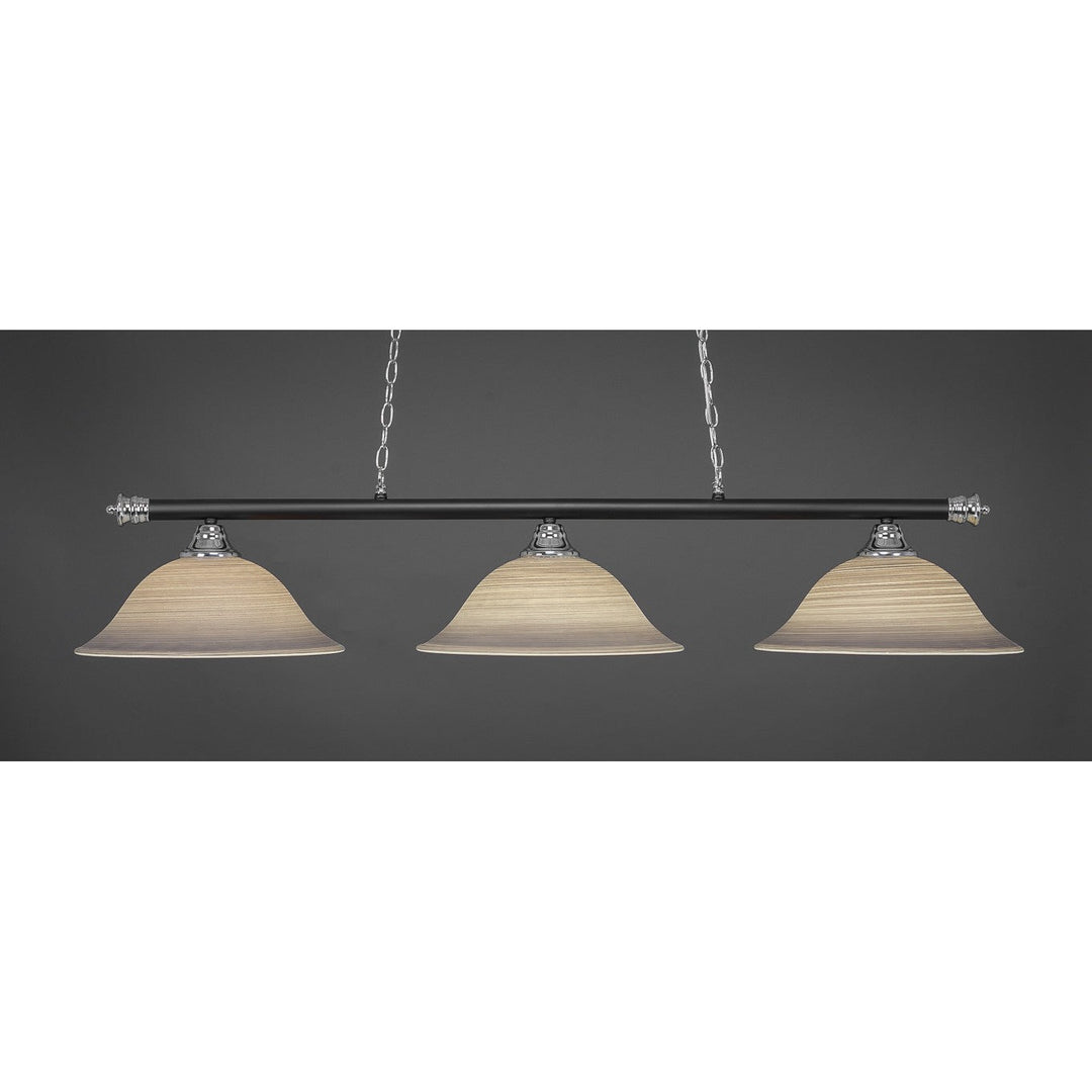 Toltec Oxford 373-chmb-602 Pendant Light - Chrome/Matte Black