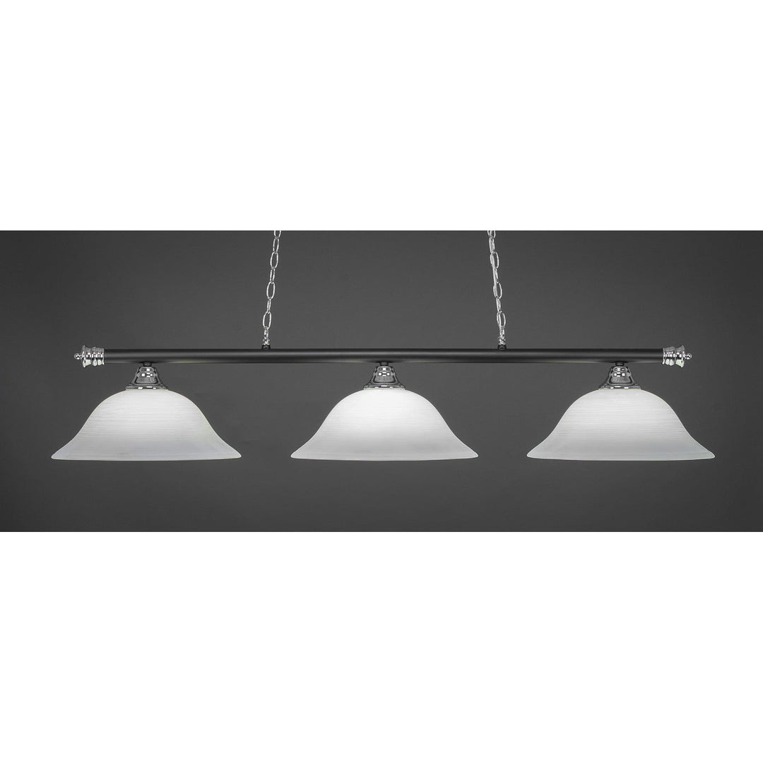 Toltec Oxford 373-chmb-612 Pendant Light - Chrome/Matte Black