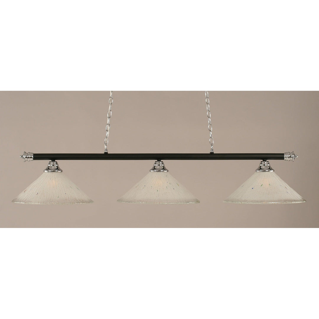 Toltec Oxford 373-chmb-711 Pendant Light - Chrome/Matte Black