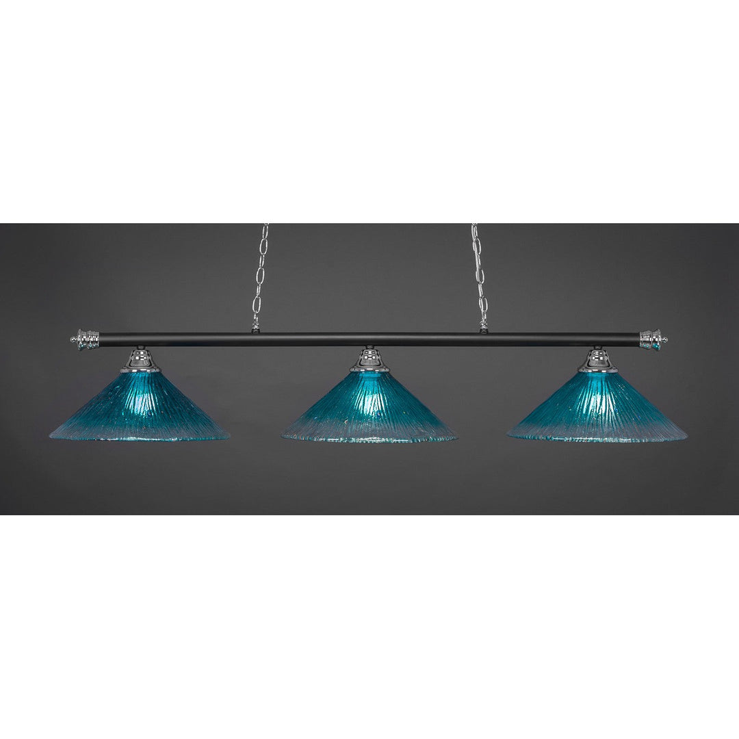 Toltec Oxford 373-chmb-715 Pendant Light - Chrome & Matte Black
