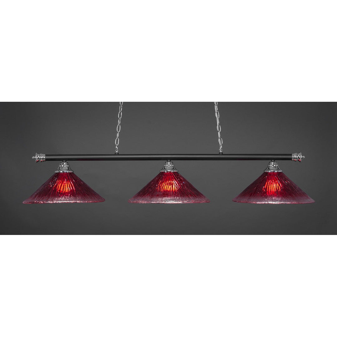 Toltec Oxford 373-chmb-716 Pendant Light - Chrome & Matte Black