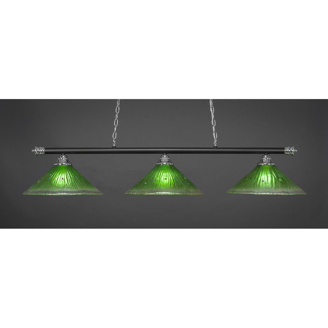 Toltec Oxford 373-chmb-717 Pendant Light - Chrome/Matte Black