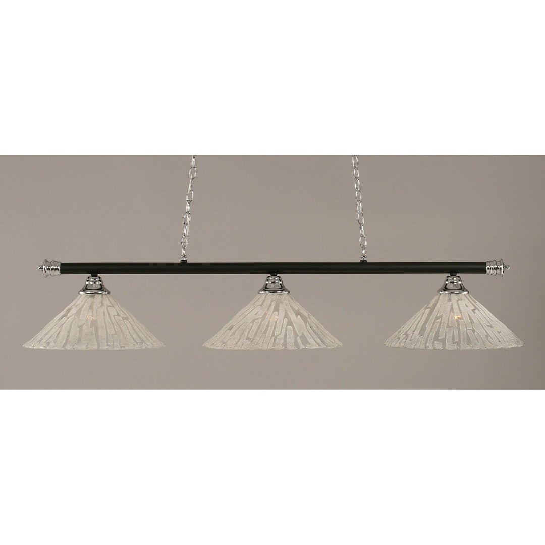 Toltec Oxford 373-chmb-719 Pendant Light - Chrome/Matte Black