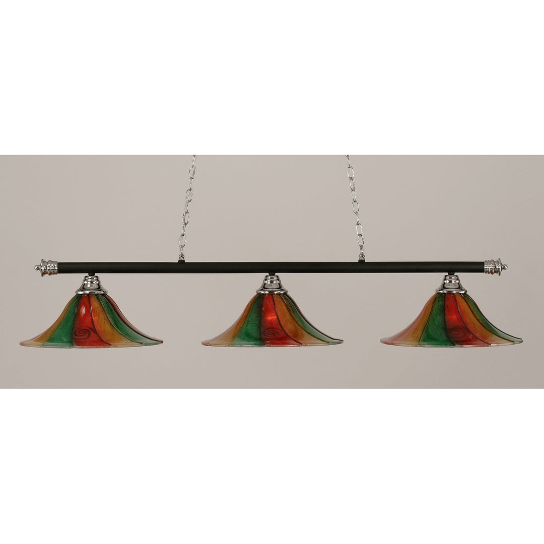 Toltec Oxford 373-chmb-767 Pendant Light - Chrome/Matte Black