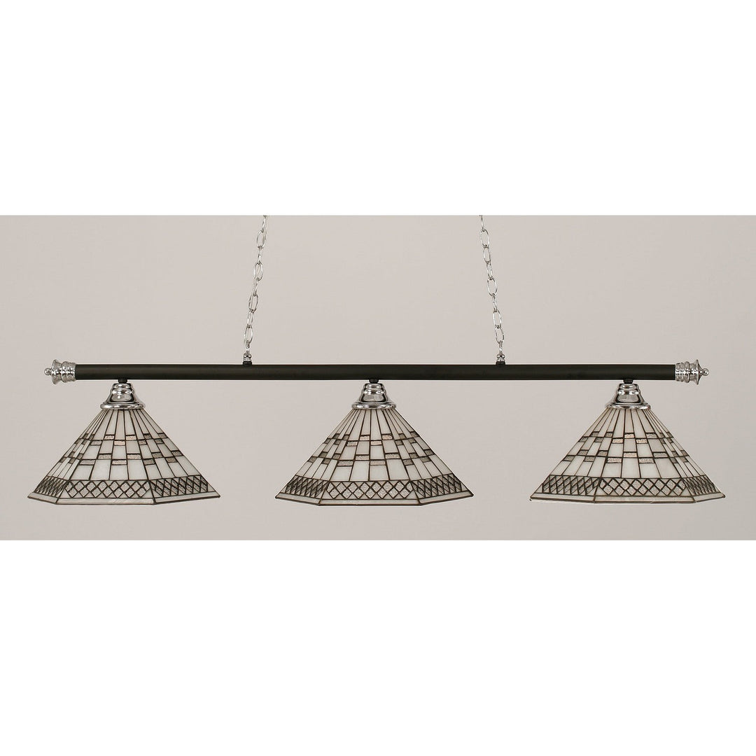 Toltec Oxford 373-chmb-910 Pendant Light - Chrome/Matte Black