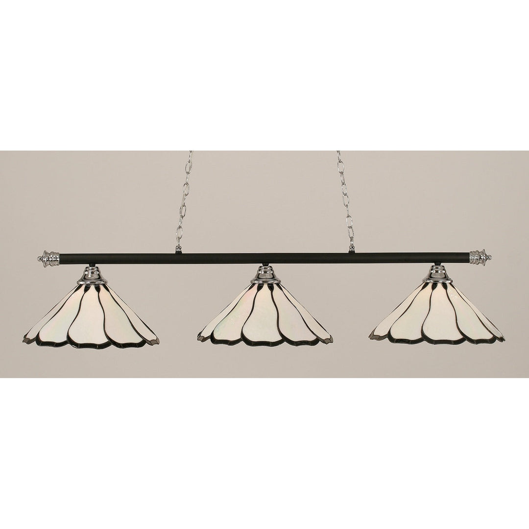 Toltec Oxford 373-chmb-912 Pendant Light - Chrome/Matte Black