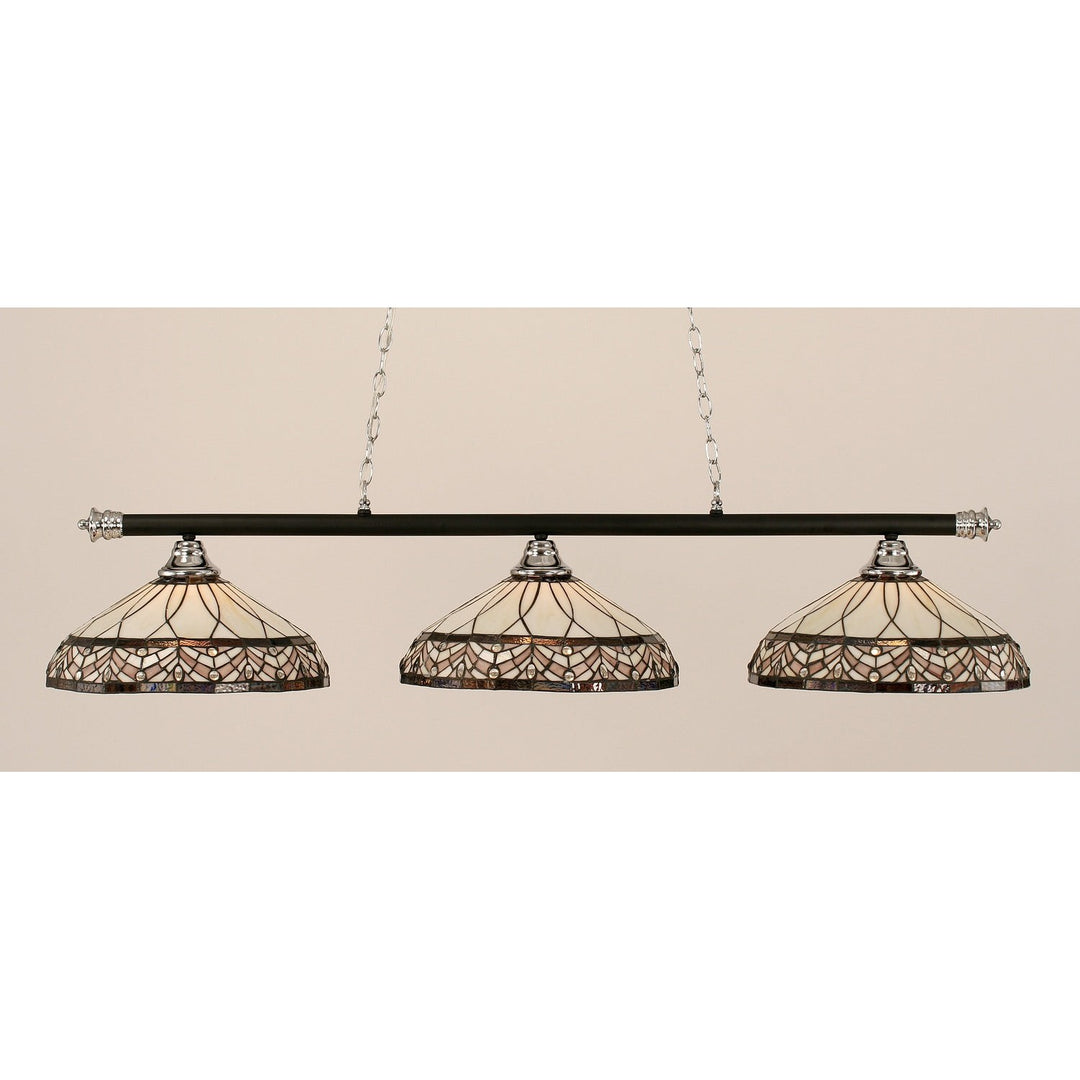 Toltec Oxford 373-chmb-948 Pendant Light - Chrome/Matte Black