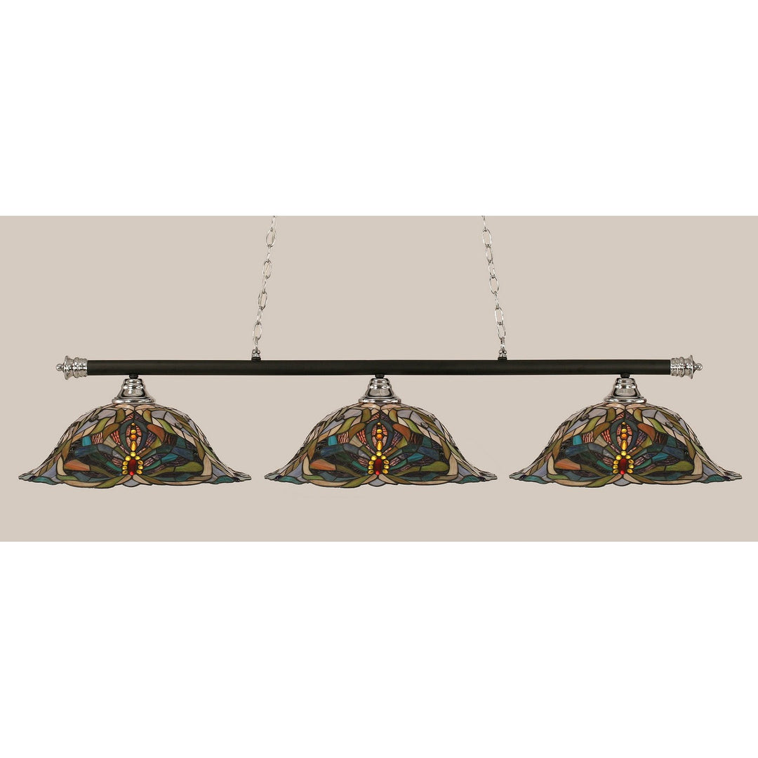 Toltec Oxford 373-chmb-990 Pendant Light - Chrome/Matte Black