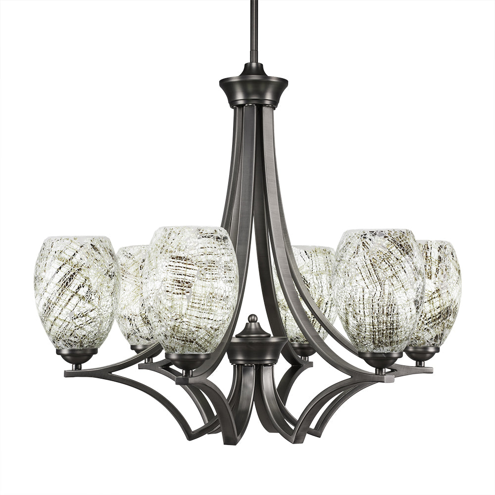 Toltec Zilo 566-gp-5054 Chandelier Light - Graphite