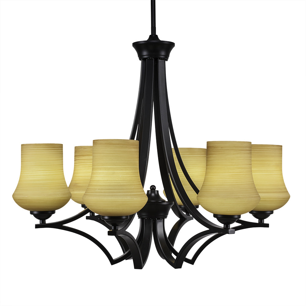 Toltec Zilo 566-mb-680 Chandelier Light - Matte Black