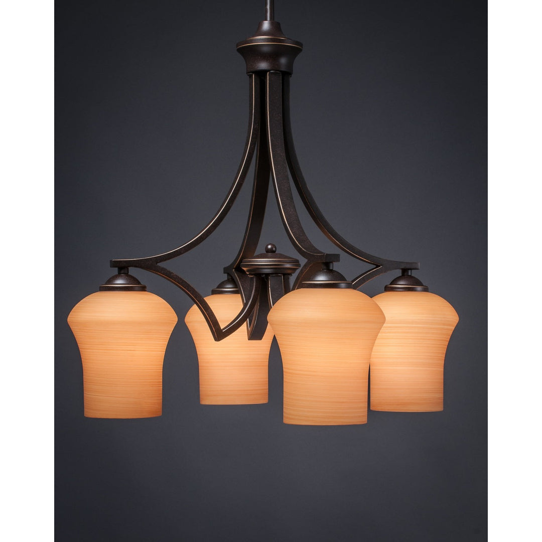 Toltec Zilo 568-dg-680 Chandelier Light - Dark Granite