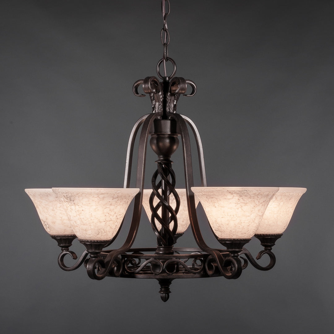 Toltec Elegant 865-dg-508 Chandelier Light - Dark Granite