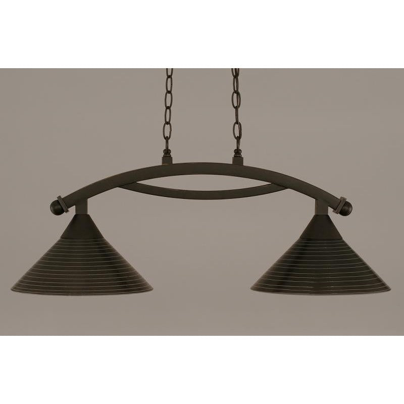 Toltec Bow 872-dg-442 Pendant Light - Dark Granite