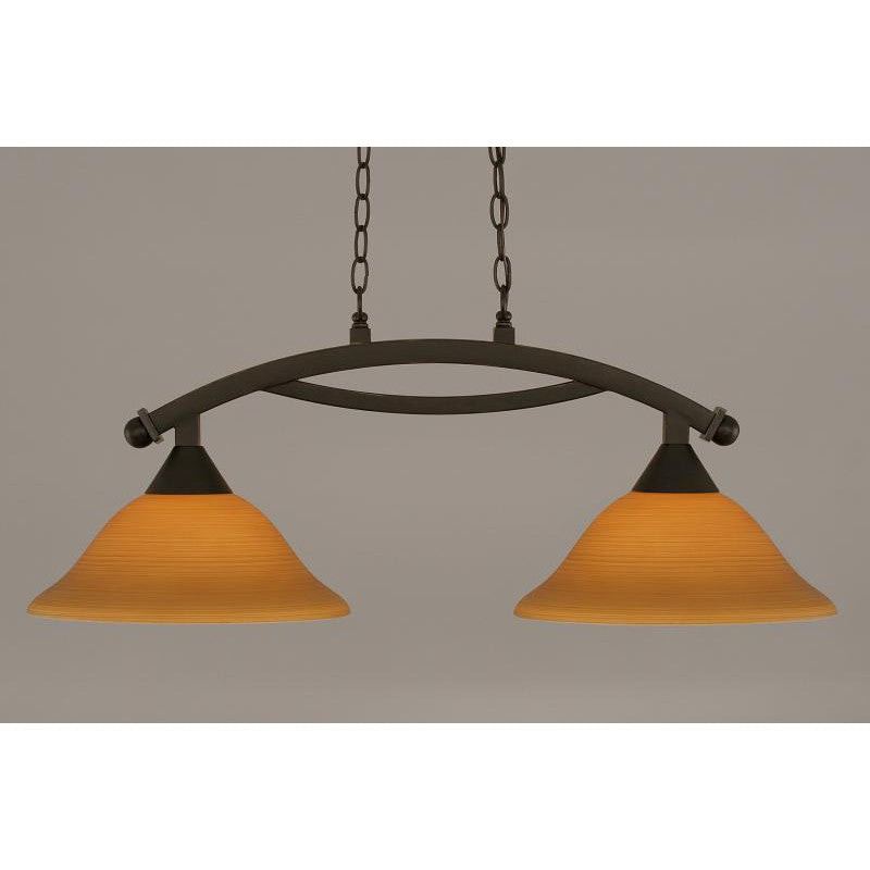 Toltec Bow 872-dg-624 Pendant Light - Dark Granite