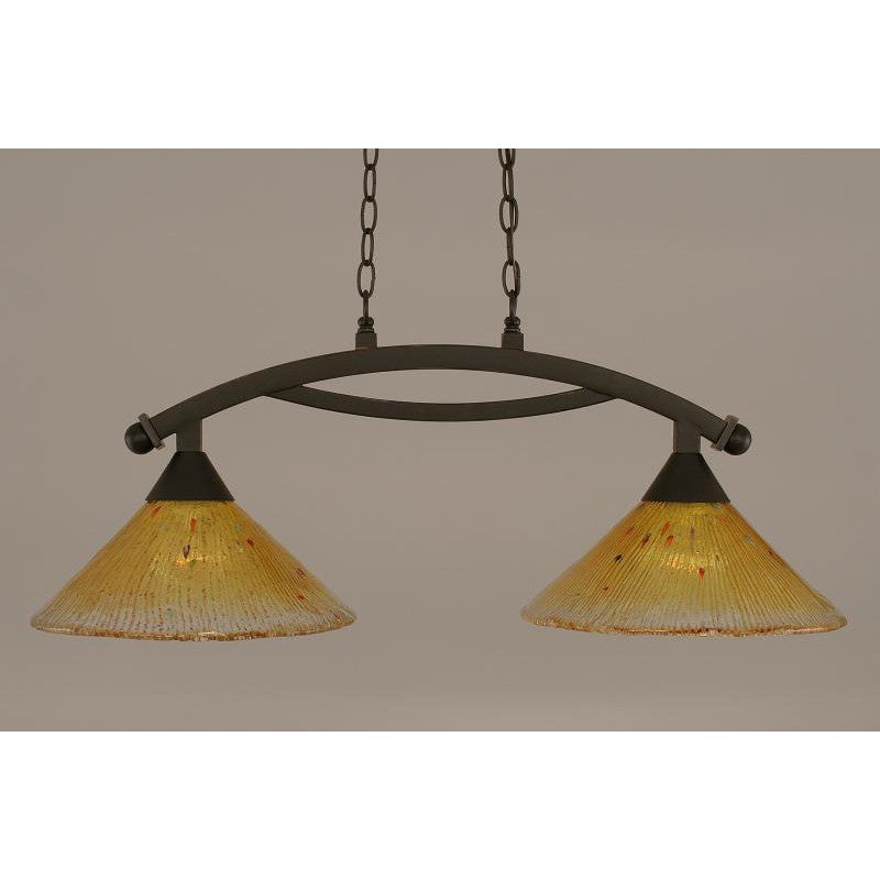 Toltec Bow 872-dg-774 Pendant Light - Dark Granite