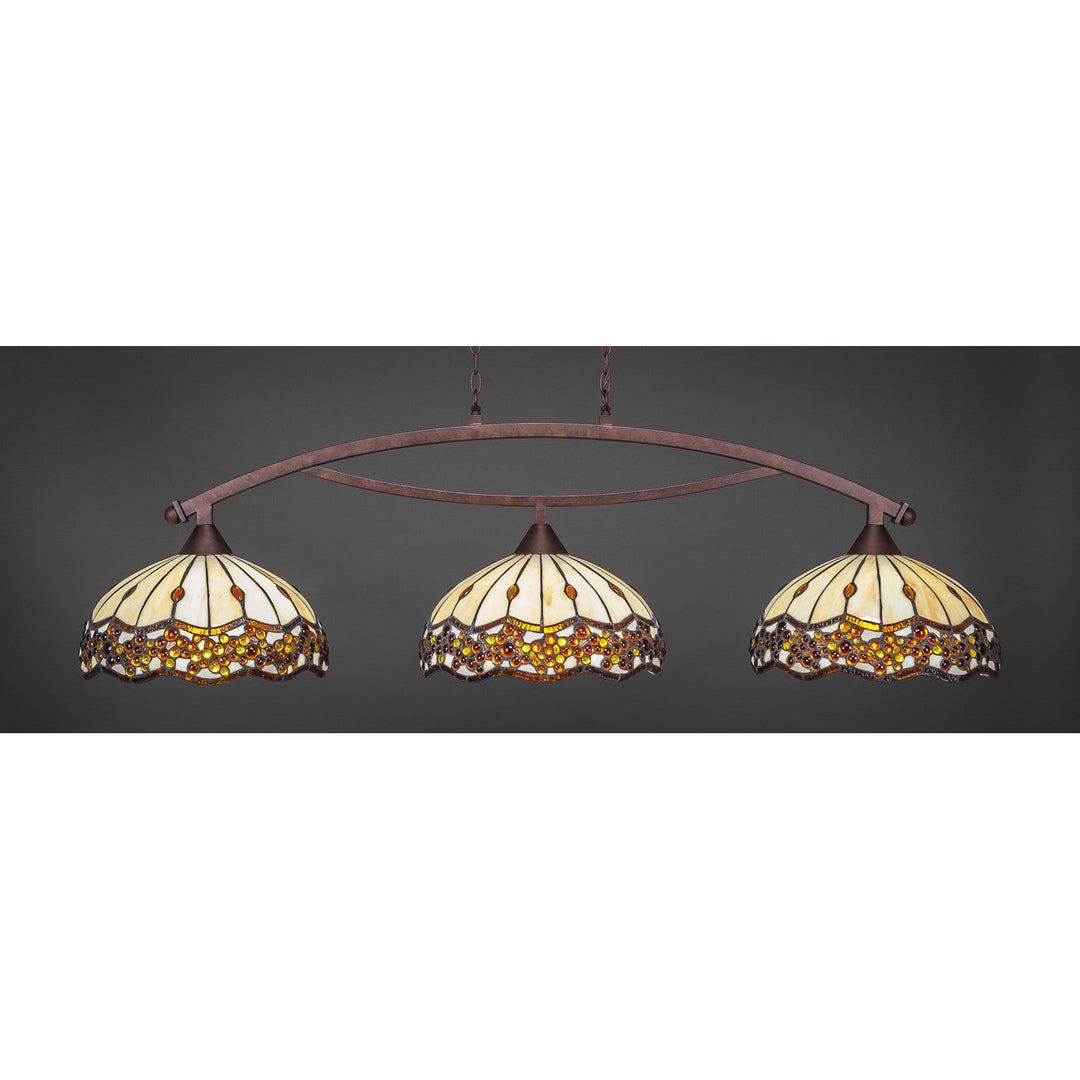 Toltec Bow 873-brz-997 Pendant Light - Bronze