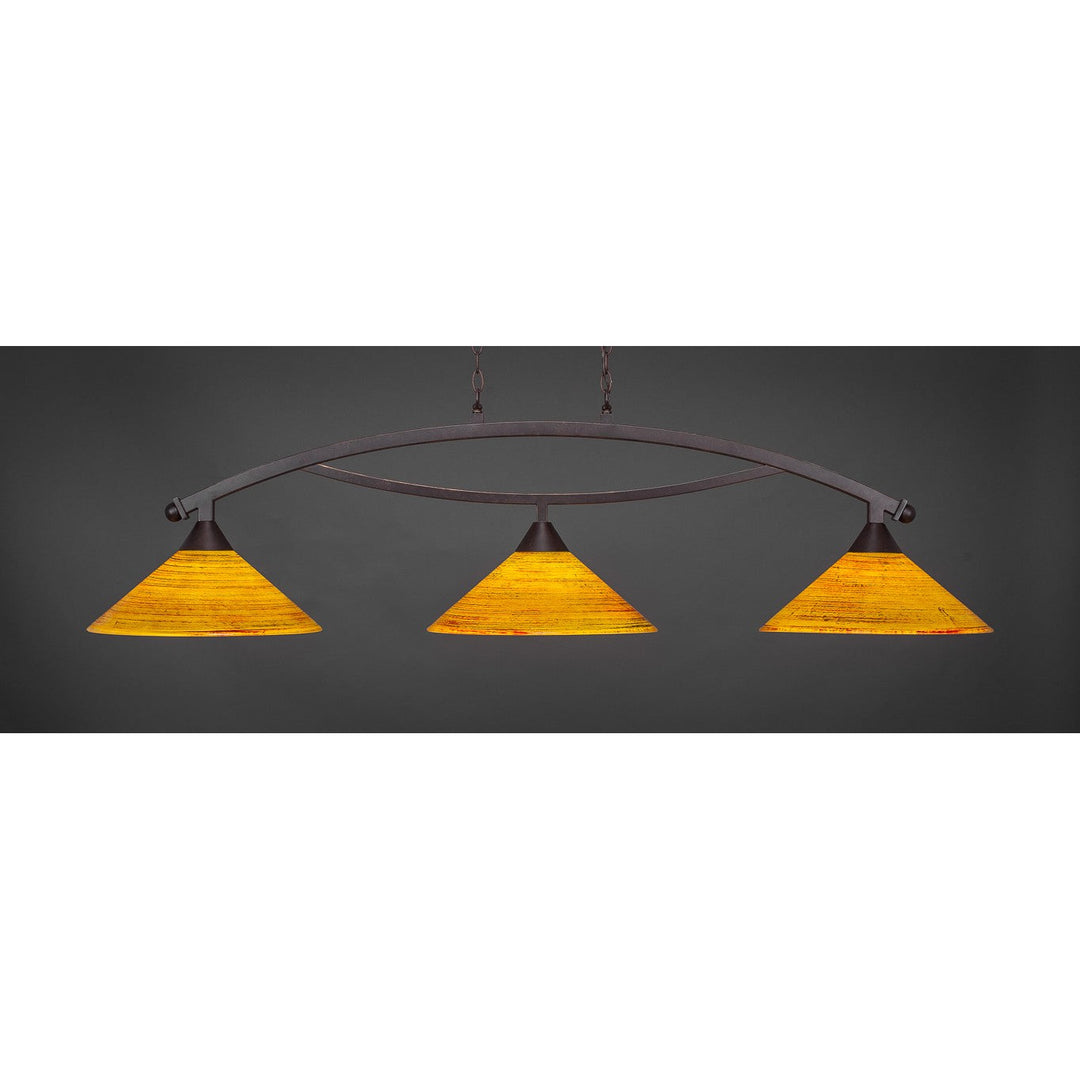 Toltec Bow 873-dg-414 Pendant Light - Dark Granite