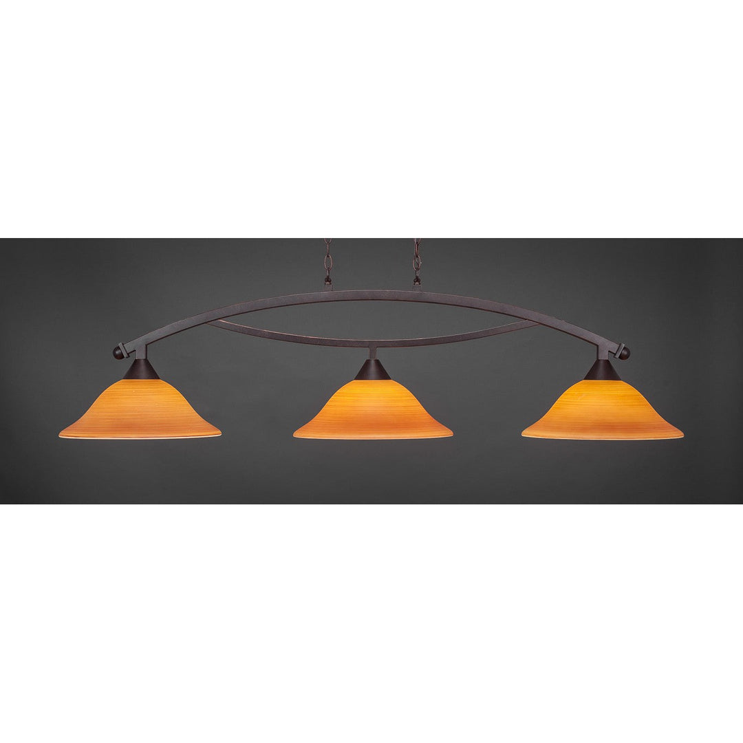 Toltec Bow 873-dg-622 Pendant Light - Dark Granite