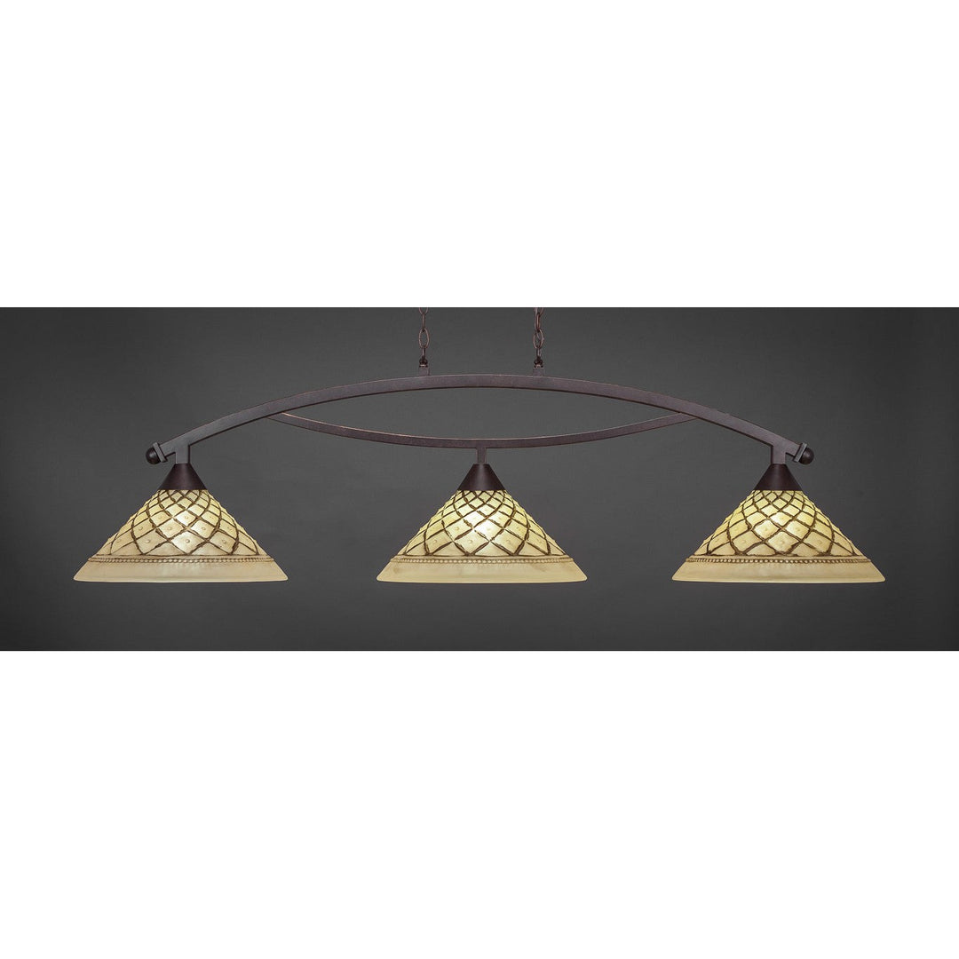 Toltec Bow 873-dg-718 Pendant Light - Dark Granite