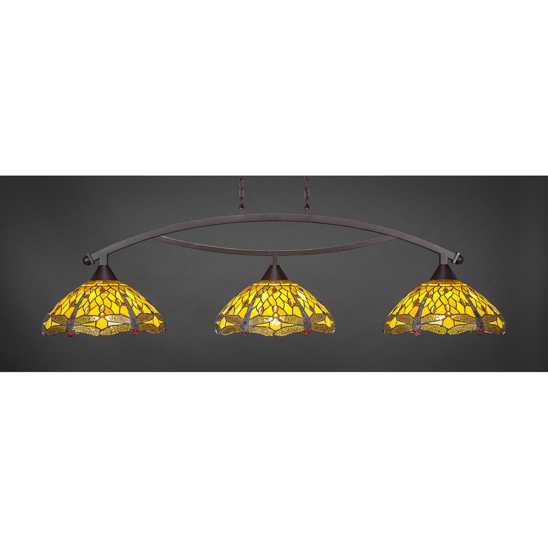 Toltec Bow 873-dg-946 Pendant Light - Dark Granite