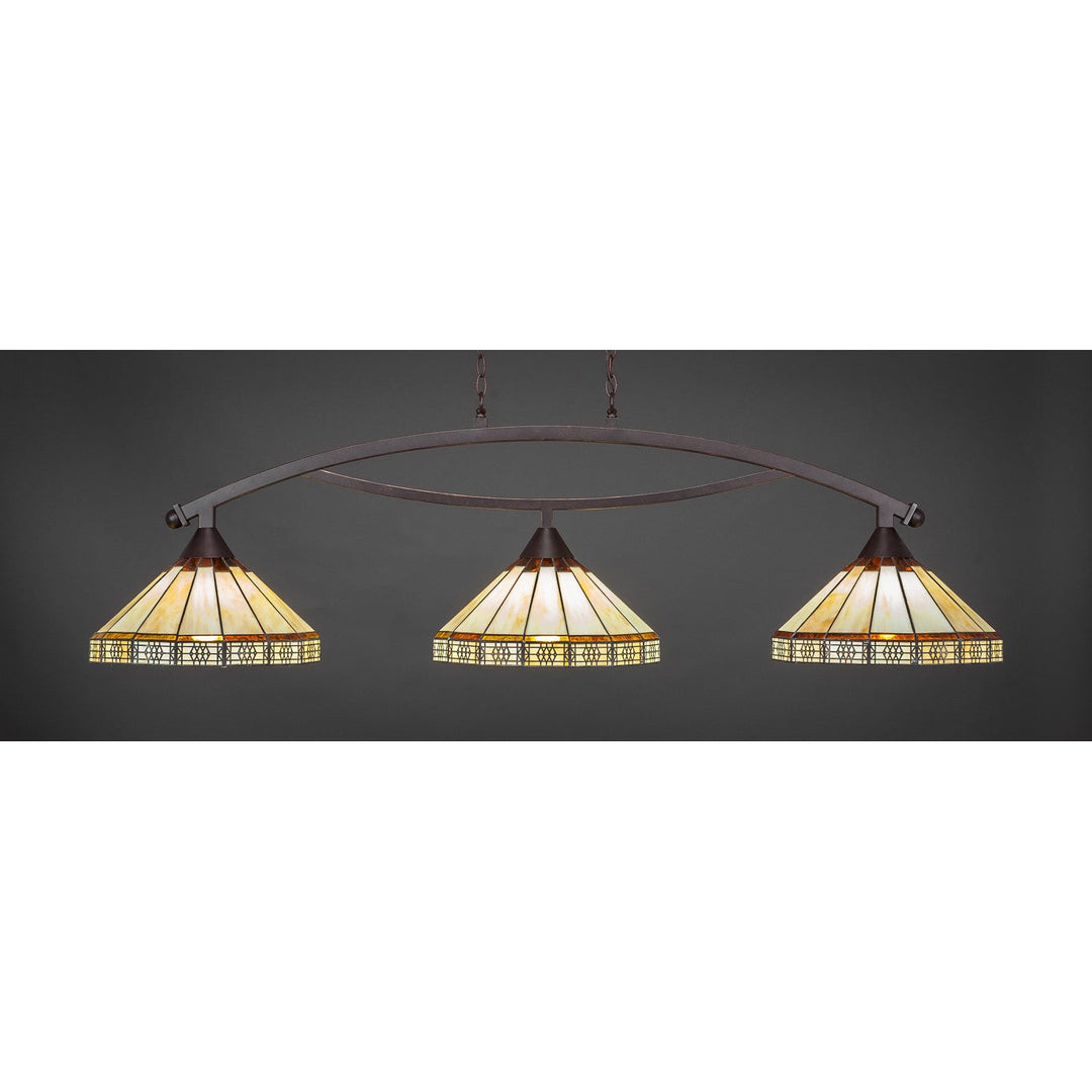 Toltec Bow 873-dg-964 Pendant Light - Dark Granite
