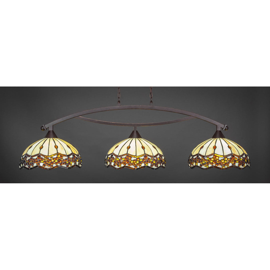 Toltec Bow 873-dg-997 Pendant Light - Dark Granite