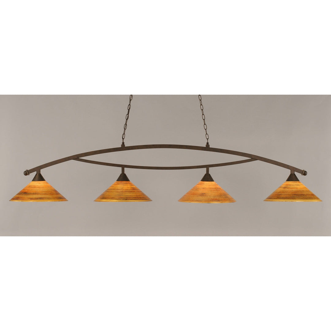 Toltec Bow 874-brz-414 Pendant Light - Bronze