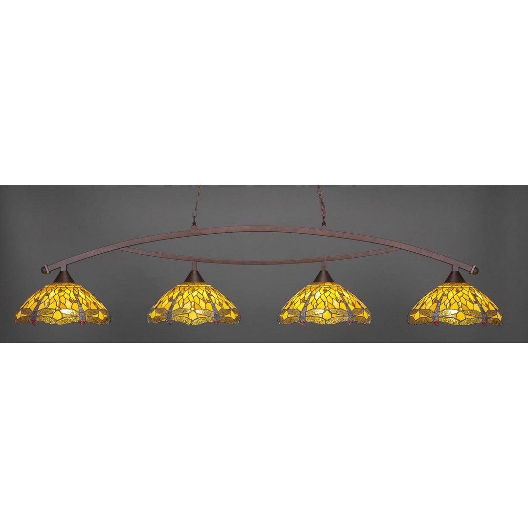 Toltec Bow 874-brz-946 Pendant Light - Bronze