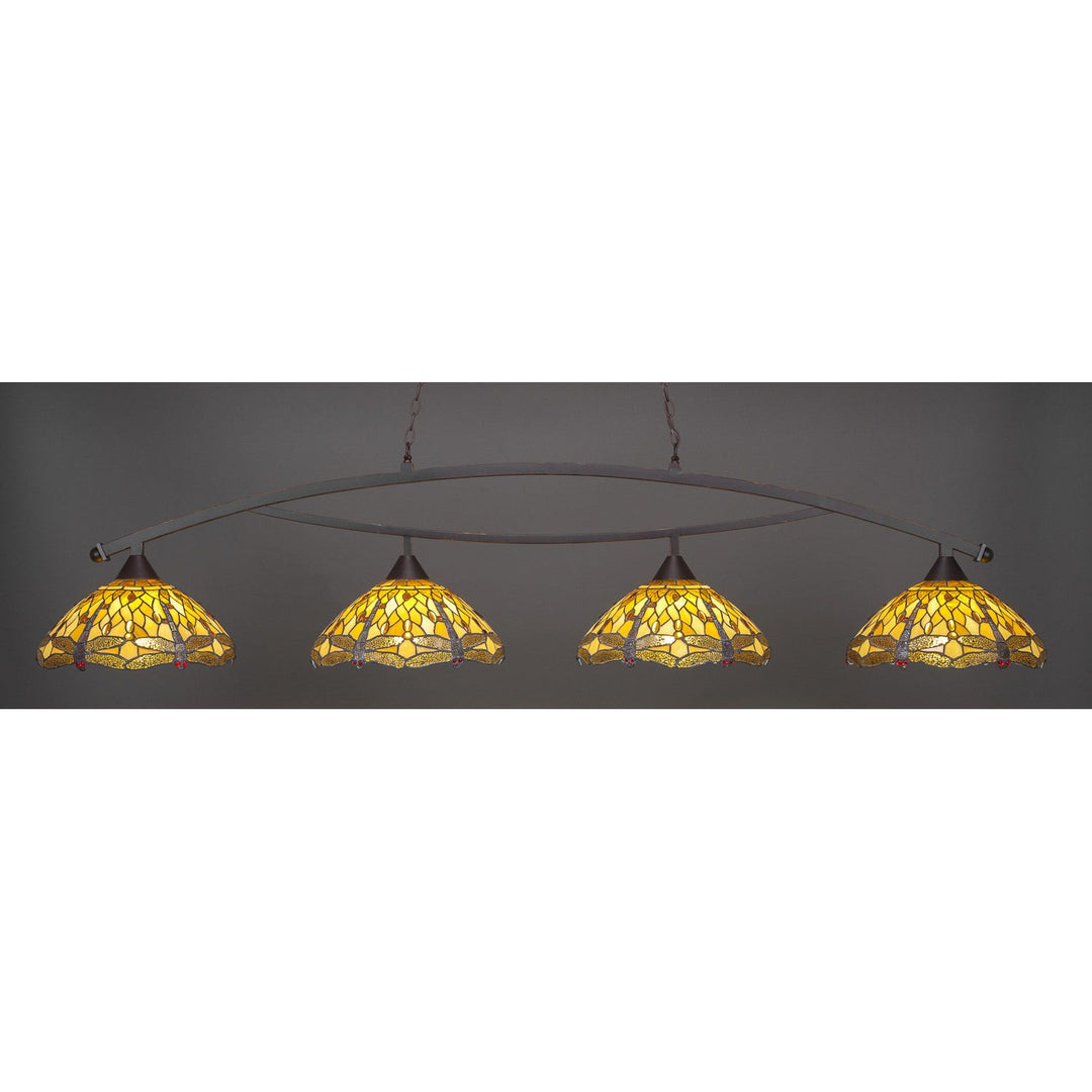 Toltec Bow 874-dg-946 Pendant Light - Dark Granite