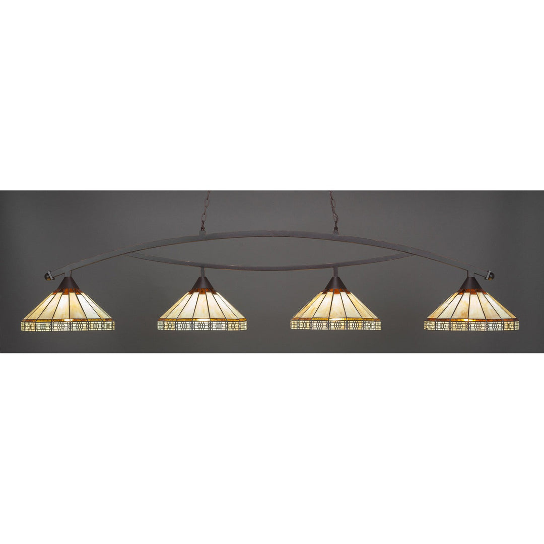 Toltec Bow 874-dg-964 Pendant Light - Dark Granite