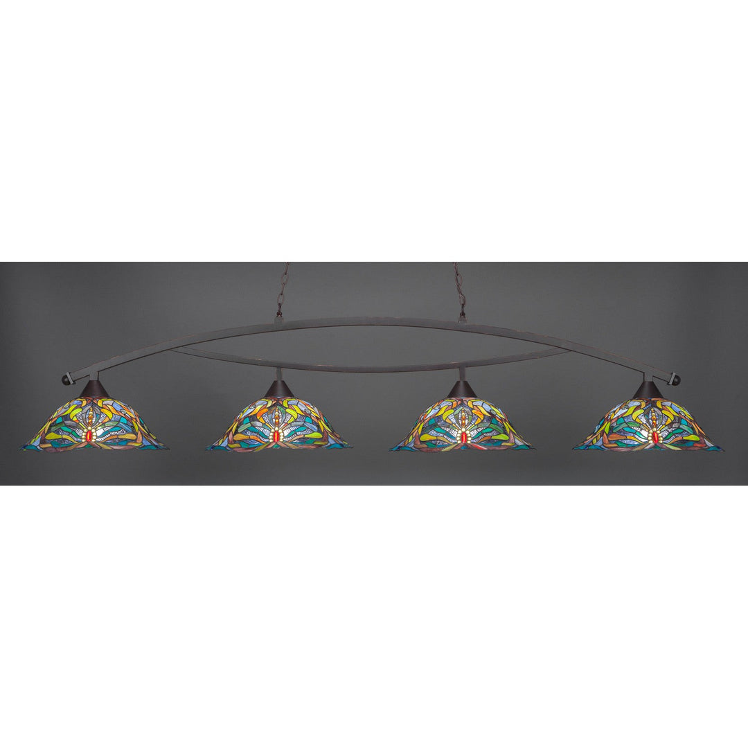 Toltec Bow 874-dg-990 Pendant Light - Dark Granite