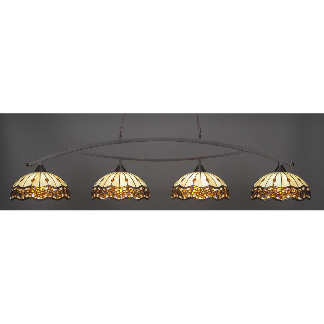 Toltec Bow 874-dg-997 Pendant Light - Dark Granite