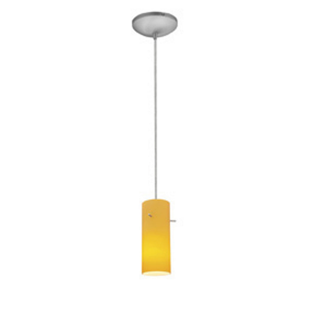 Access Cylinder 28030-1C-BS/AMB Pendant Light - Brushed Steel