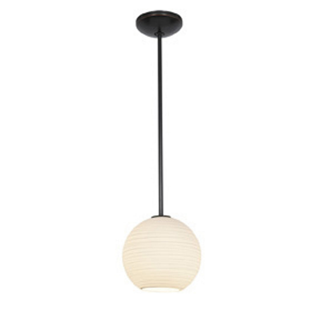 Access Japanese Lantern 28087-1R-ORB/WHTLN Pendant Light - Oil Rubbed Bronze