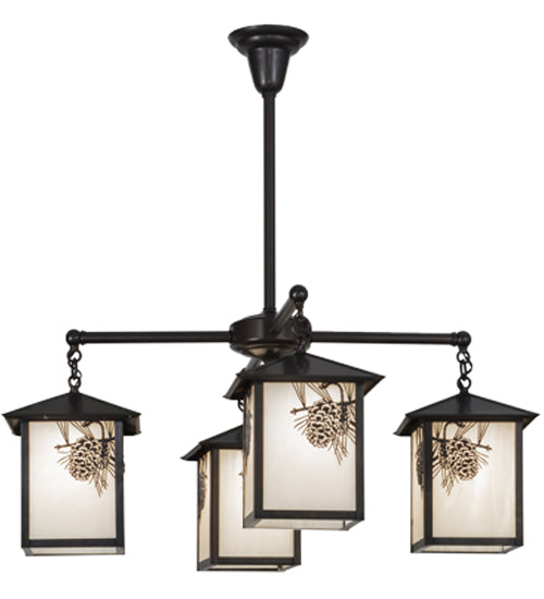 Meyda Tiffany Seneca 60911 Chandelier Light - Craftsman Brown