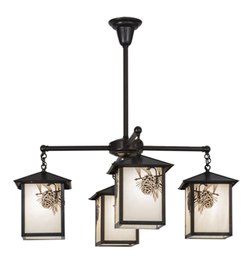 Meyda Tiffany Seneca 60911 Chandelier Light - Craftsman Brown