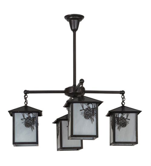 Meyda Tiffany Seneca 60911 Chandelier Light - Craftsman Brown