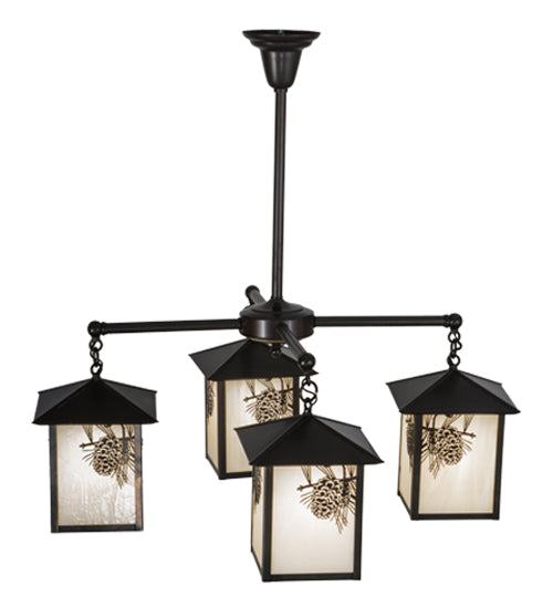 Meyda Tiffany Seneca 60911 Chandelier Light - Craftsman Brown