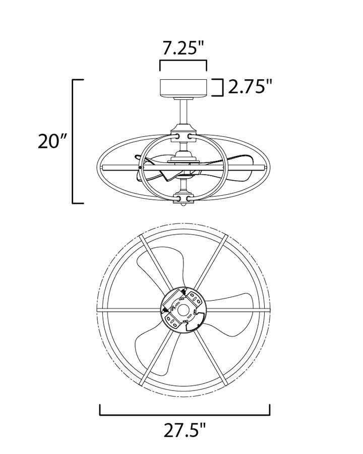 Maxim Corona Fan 61002SN Ceiling Fan - Satin Nickel
