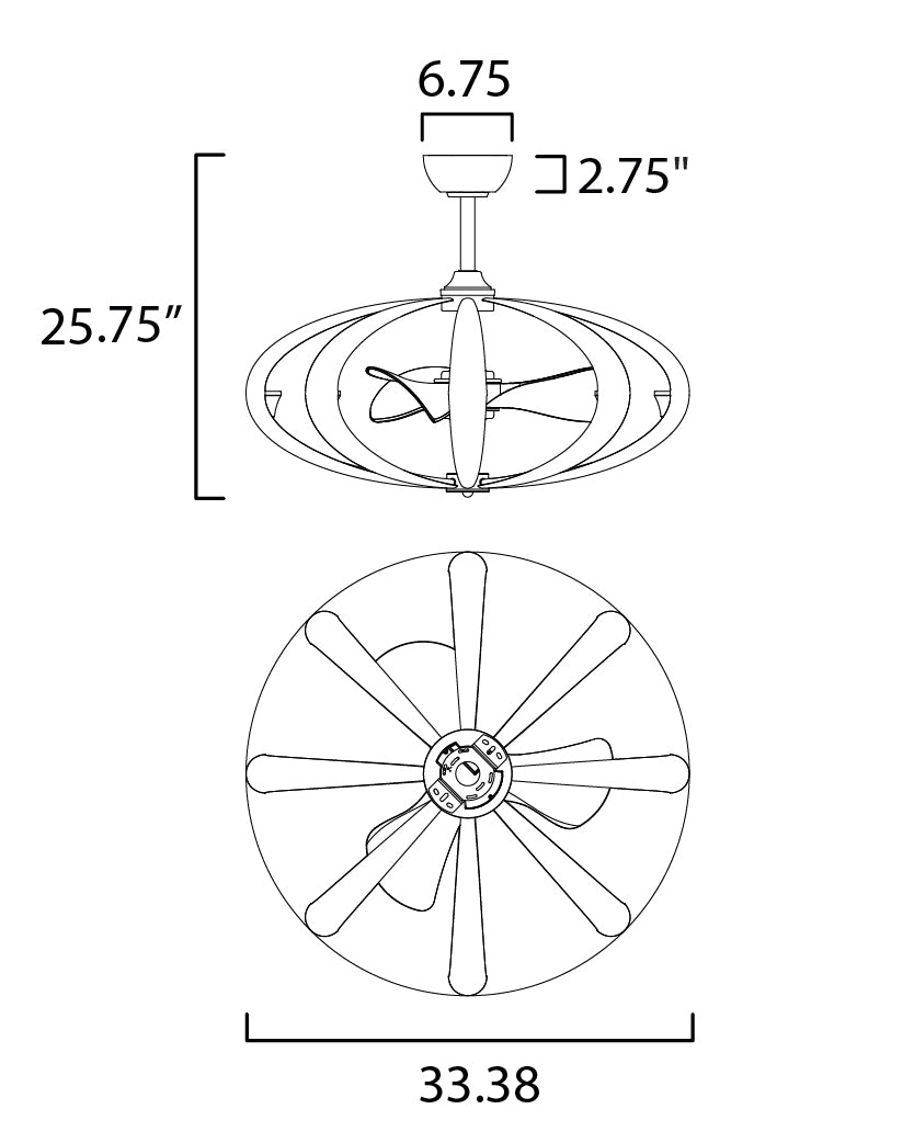 Maxim Ambience 61009BZGLD Ceiling Fan - Bronze / Gold