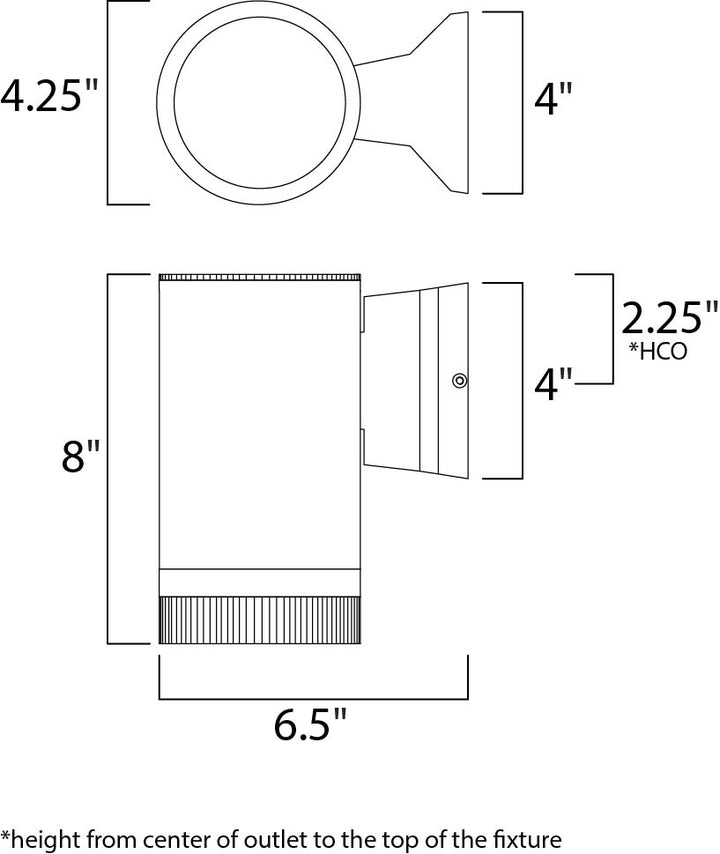 Maxim Lighting 6110AL  Lightray Outdoor Brushed Aluminum