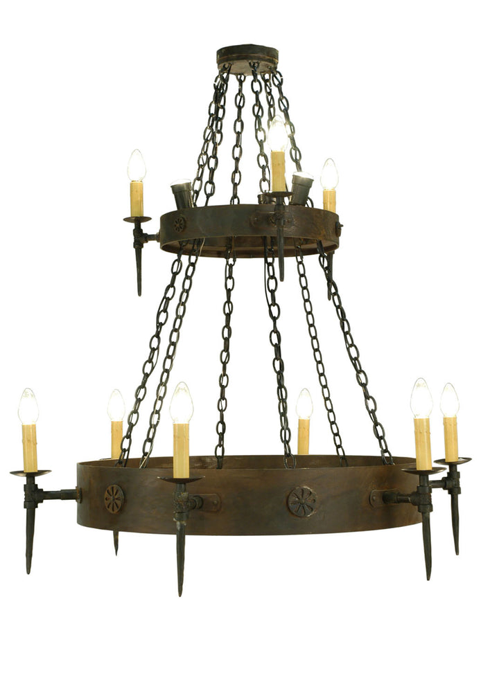 Meyda Tiffany Warwick 112813 Chandelier Light - Hand Wrought Iron