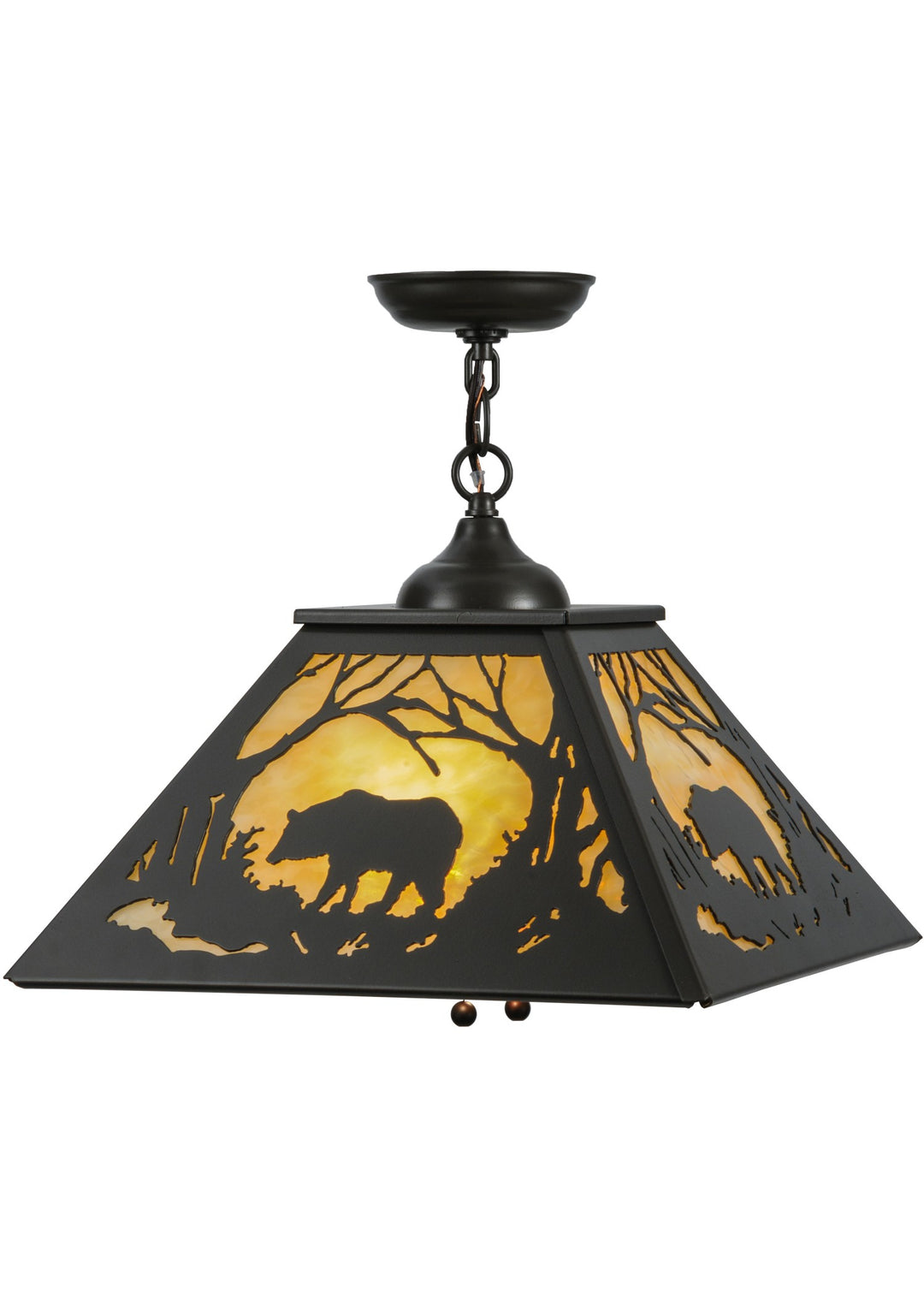 Meyda Tiffany Bear At Dawn 116580 Pendant Light - Timeless Bronze