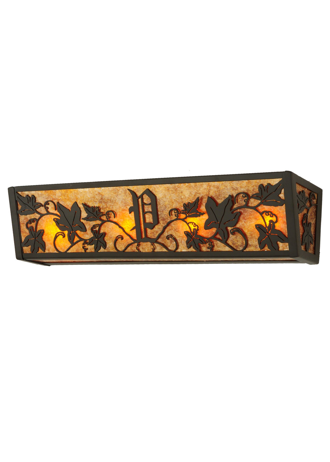 Meyda Tiffany Personalized 117032 Bath Vanity Light 6 in. wide - Craftsman Brown